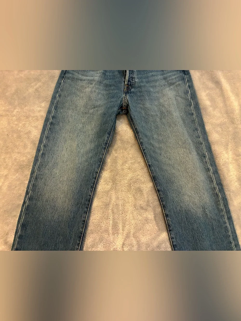 Men’s Levi Strauss 501 Original Blue Medium Wash Straight-Leg Jeans 31 X 32
